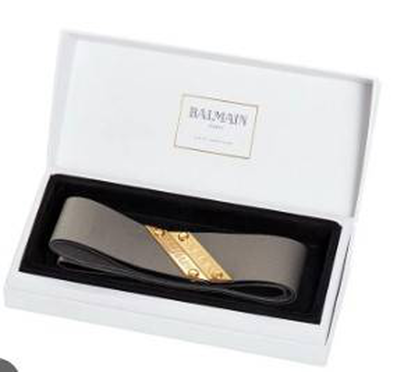 Balmain Genuine leather headband silver, , medium image number null