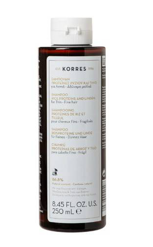 Korres shampoo rice proteins and linden image number null
