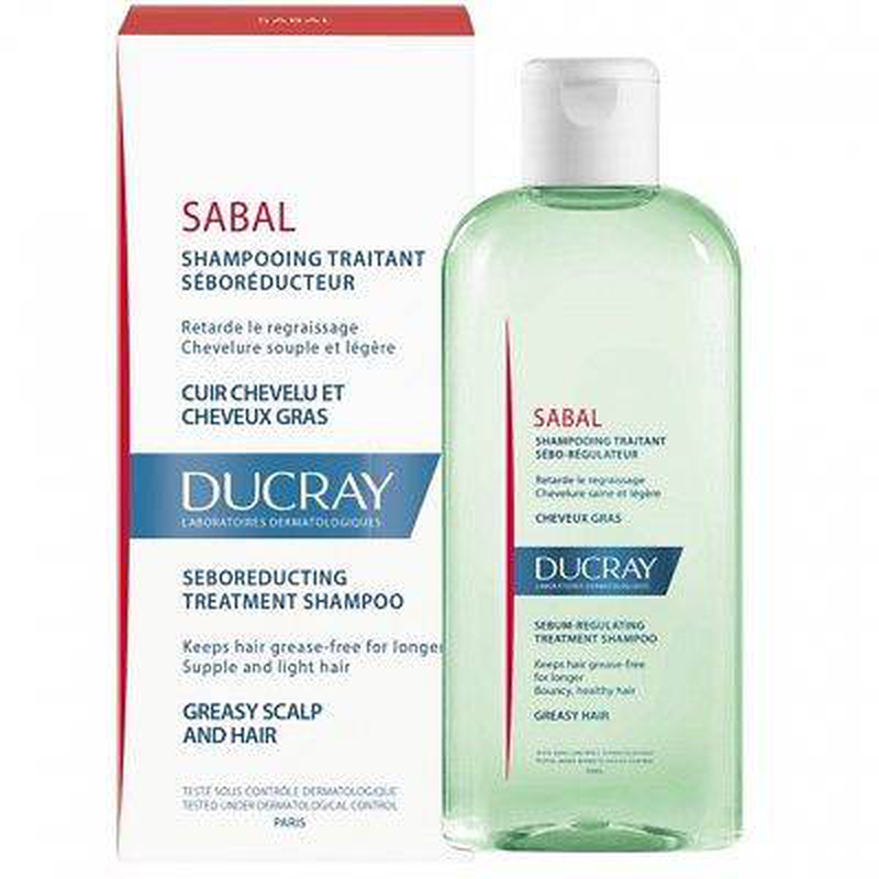 Ducray sabal shampoo, seboreducting treatment for greasy scalp & hair 200ml image number null