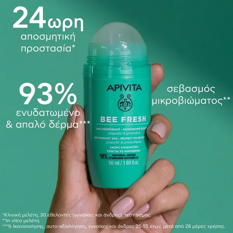 Apivita bee fresh 24h deodorant x 50ml-null