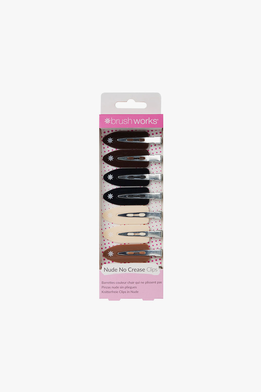 Nude no crease hair clips (pack of 8), , medium-null