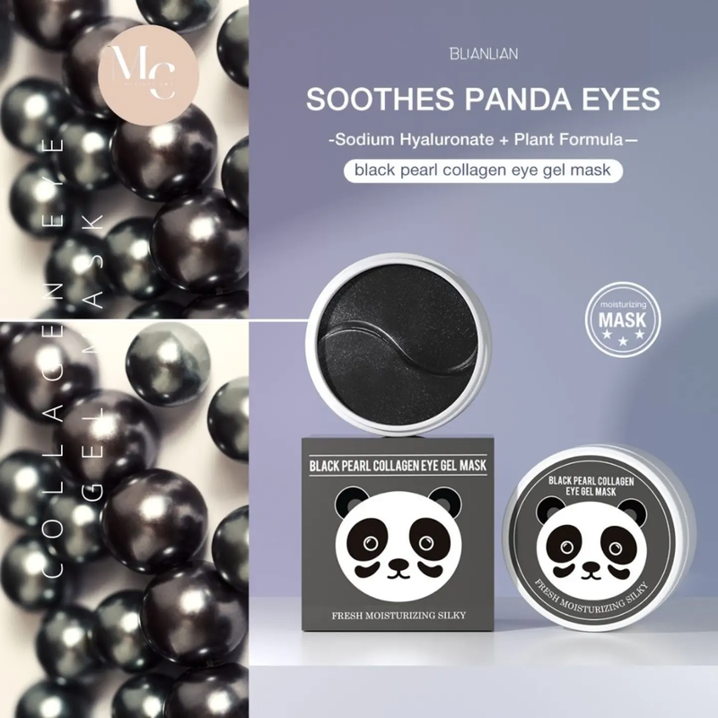 Black pearl collagen eye gel mask – panda edition-null