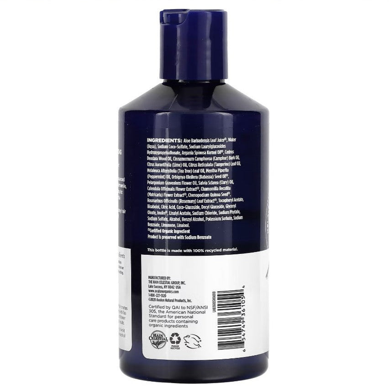 Therapy, scalp normalizing shampoo, tea tree mint, 14 fl oz (414 ml) - avalon organics, , medium-null