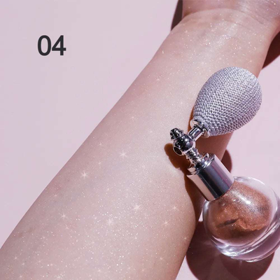 Highlighter glitter body spray