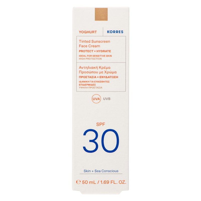 Korres yoghurt face sunscreen tinted SPF30 50ml-null