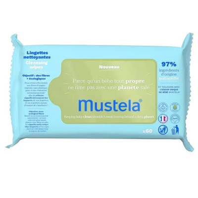 Mustela cleansing 2+1, wipes, 60, , medium