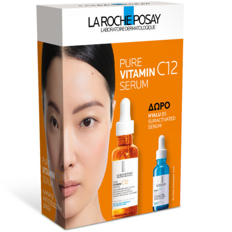 La roche-posay set &mu;&epsilon; pure vitamin c12 serum &alpha;&nu;&tau;&iota;&rho;&upsilon;&tau;&iota;&delta;&iota;&kappa;ό&sigmaf; &kappa;&alpha;&iota; &alpha;&nu;&tau;&iota;&omicron;&xi;&epsilon;&iota;&delta;&omega;&tau;&iota;&kappa;ό&sigmaf; &omicron;&rho;ό&sigmaf; 30 ml &kappa;&alpha;&iota; &delta;ώ&rho;&omicron; hyalu b5 suractivated serum 10 ml-null
