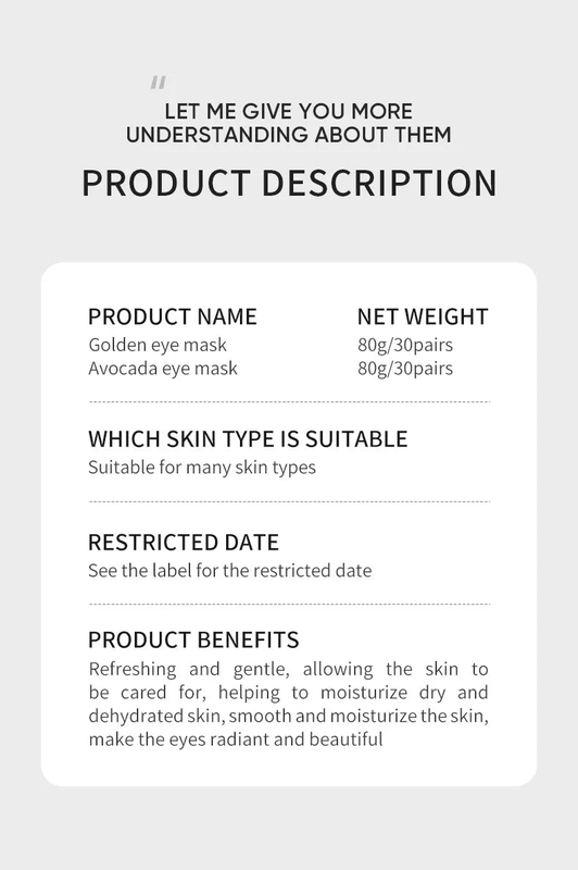 Product image: 24k gold under eye patches 30 ζευγάρια, , medium-null