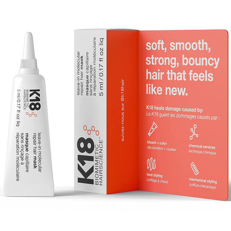 K18 hair leave-in μοριακή μάσκα αναδόμησης 5ml image number null