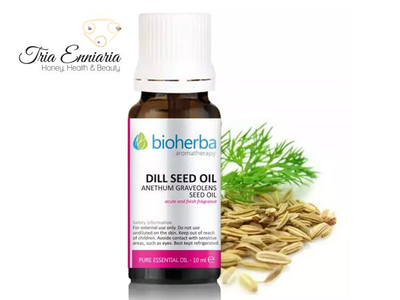 Dill seed pure essential oil, 10 ml, bioherba