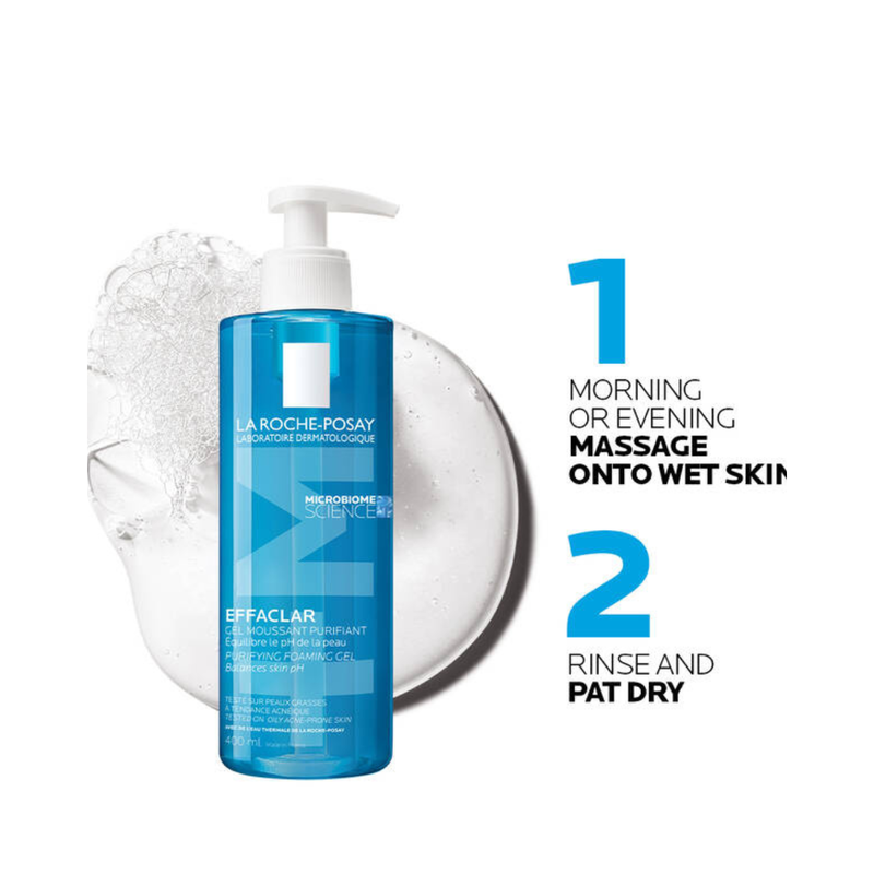 La roche-posay effaclar purifying foaming gel for oily sensitive skin, 33% bonus pack 400ml-null