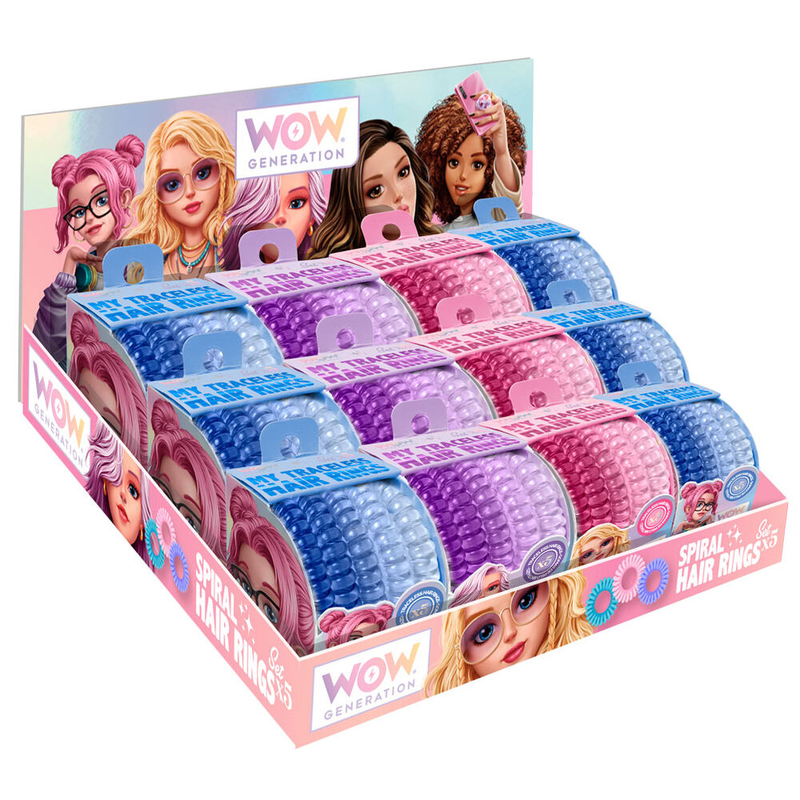 Wow Generation spiral hair elastics - assorted, , medium image number null