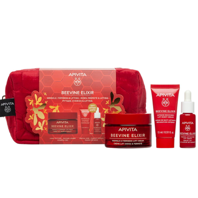 Apivita po xm beevine light cream & mini serum & night set, , medium