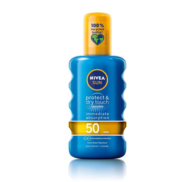Nivea sun protect & dry touch spray SPF50+ 200ml, , medium