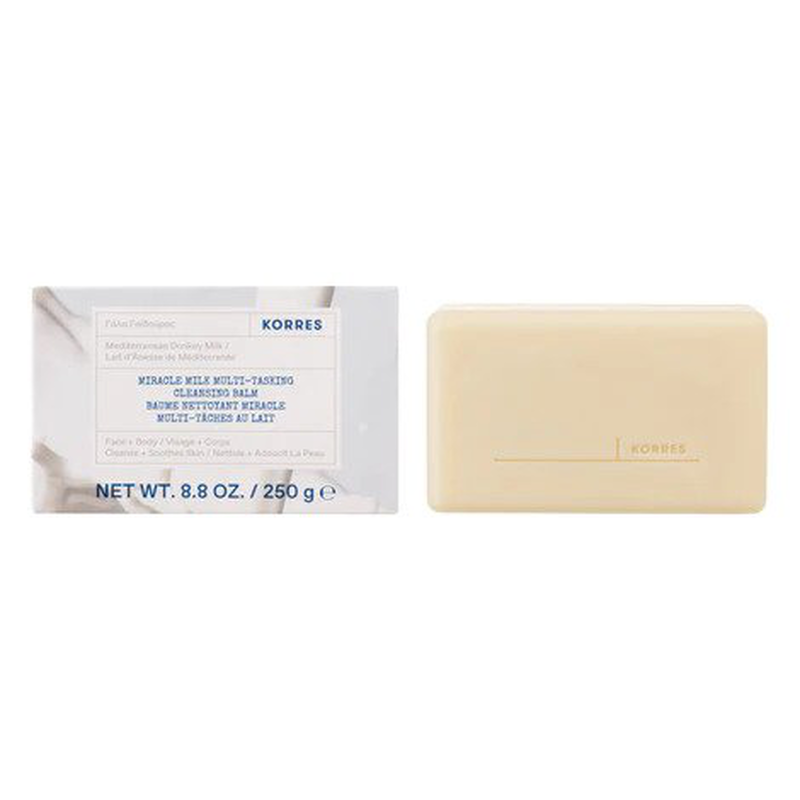 Korres mediterranean donkey milk multi-tasking cleansing bar face & body 250g-null
