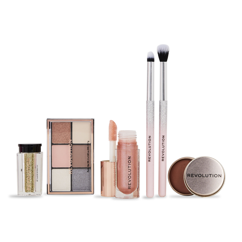 Revolution pink glow get the look gift set, , medium image number null