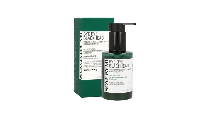 Some by mi bye bye blackhead 30 days miracle green tea tox bubble cleanser 120g, , medium-null