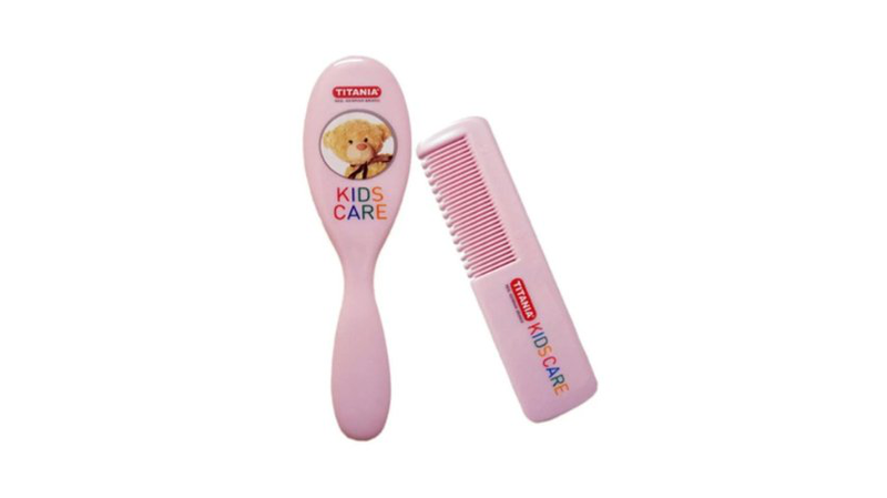 Titania kids care baby brush & comb set 1295, , medium-null
