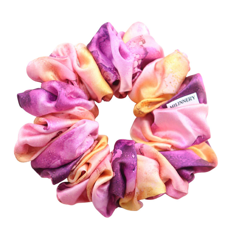 Lilac whisper satin scrunchie-null