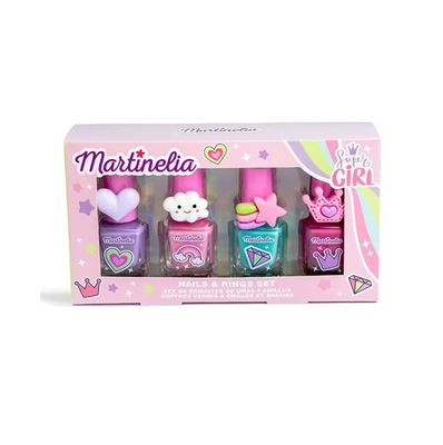 Super girl nails & rings set, , medium