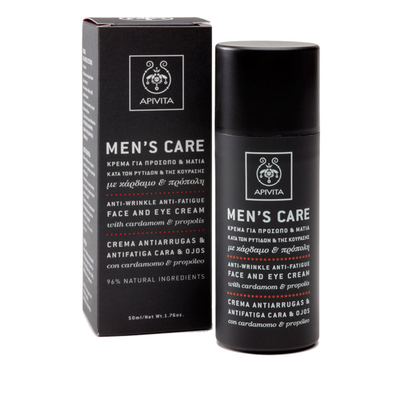 Apivita men's care &kappa;&rho;έ&mu;&alpha; &pi;&rho;&omicron;&sigma;ώ&pi;&omicron;&upsilon;-&mu;&alpha;&tau;&iota;ώ&nu; &mu;&epsilon; &kappa;ά&rho;&delta;&alpha;&mu;&omicron; & &pi;&rho;ό&pi;&omicron;&lambda;&eta; 50 ml, , medium