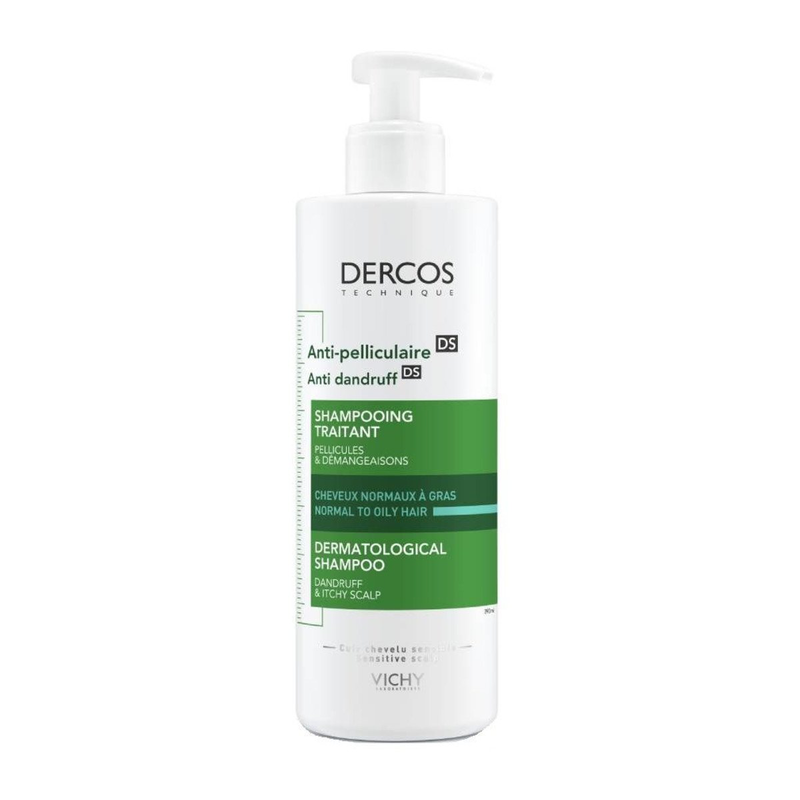 Vichy dercos anti-dandruff shampoo, for normal to oily hair. Suitable for danndruff& itchy scalp 390ml-null