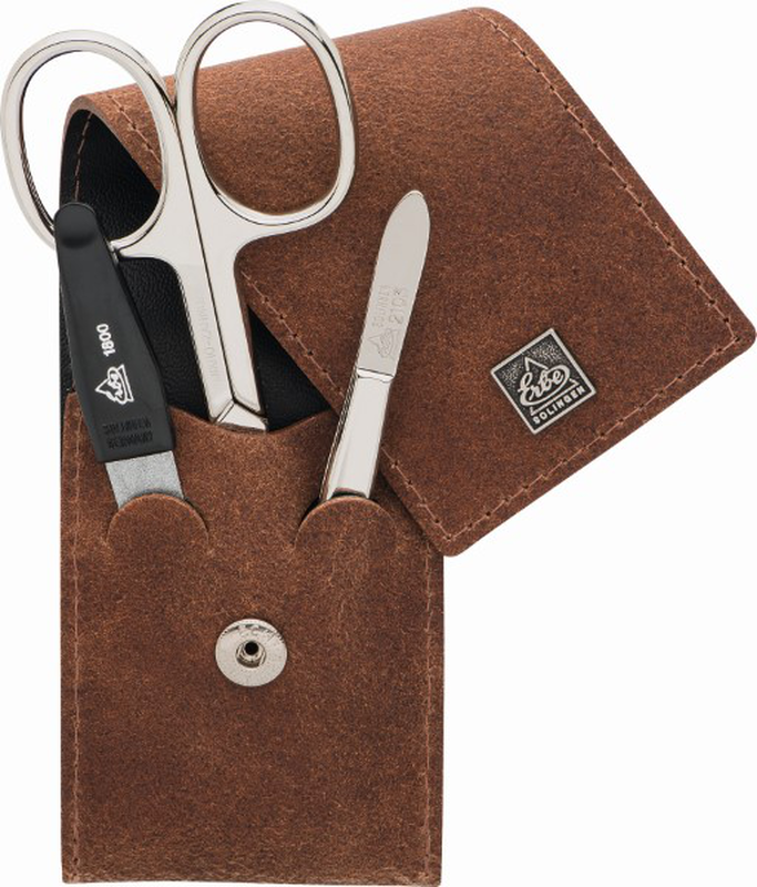 Erbe manicure pocket case cognac  3pcs, , medium-null