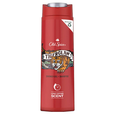 Old spice tiger claw αφρόλουτρο και σαμπουάν 2 σε 1 400 ml, , medium