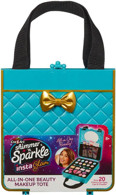 Shimmer n sparkle insta glam all-in-one beauty makeup tote, , medium