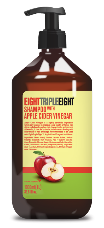 Eighttripleeight apple cider vinegar shampoo 1l-null