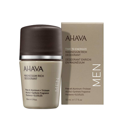 Ahava time to energize men's roll-on mineral deodorant 50ml, , medium