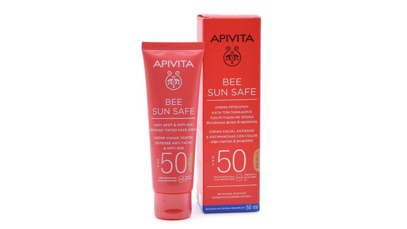 Apivita bee sun safe anti-spot & anti-age defense tinted cream SPF50 x 50ml-null
