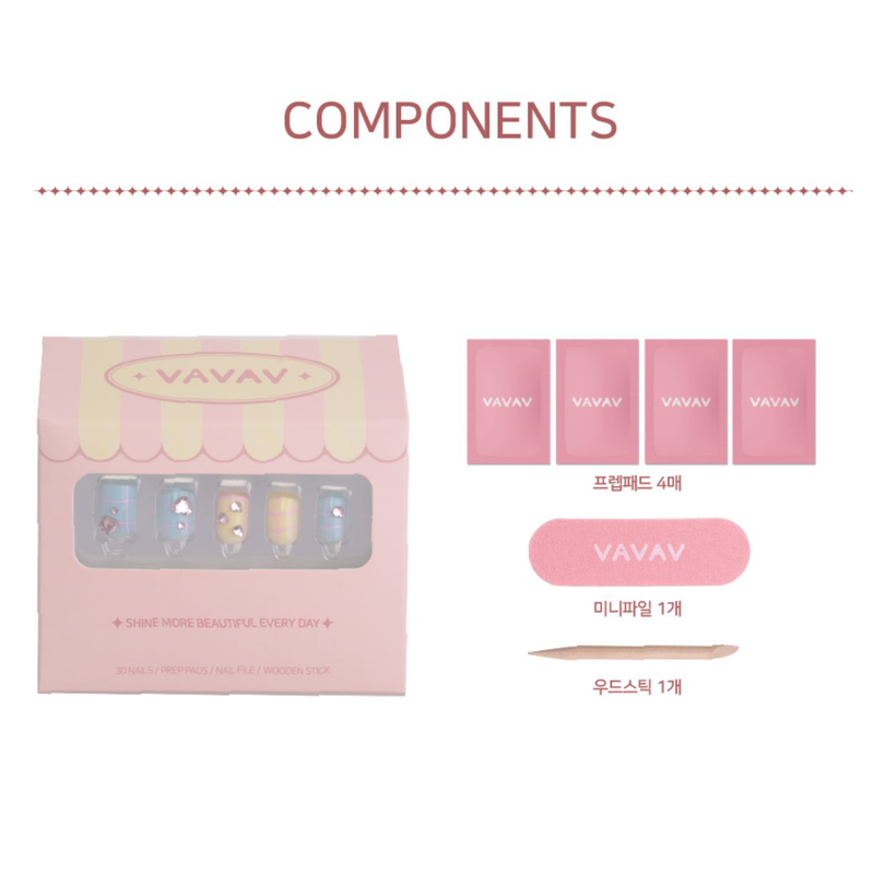 Vavav ice cream full square nail tips, , medium image number null