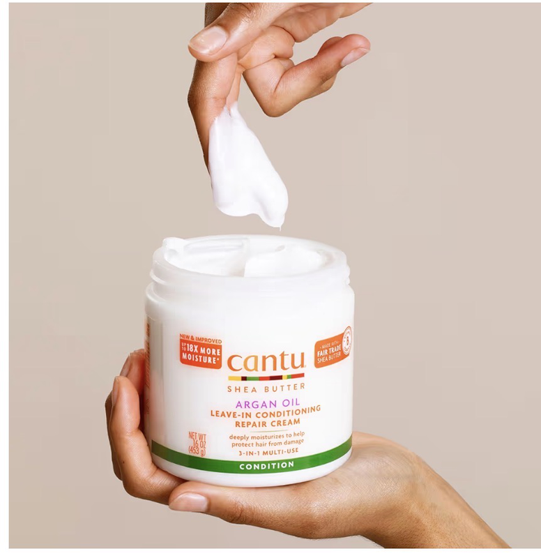 Cantu argan oil leave in conditioning repair cream, 16 ounce-null