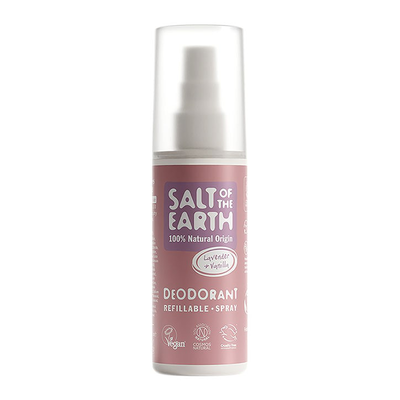 Salt of the earth - lavender & vanilla natural deodorant refillable spray 100ml, , medium