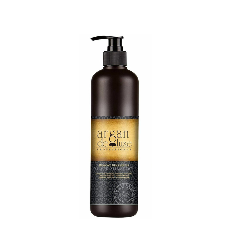 Argan deluxe professional remove brassiness silver shampoo 500ml, , medium-null