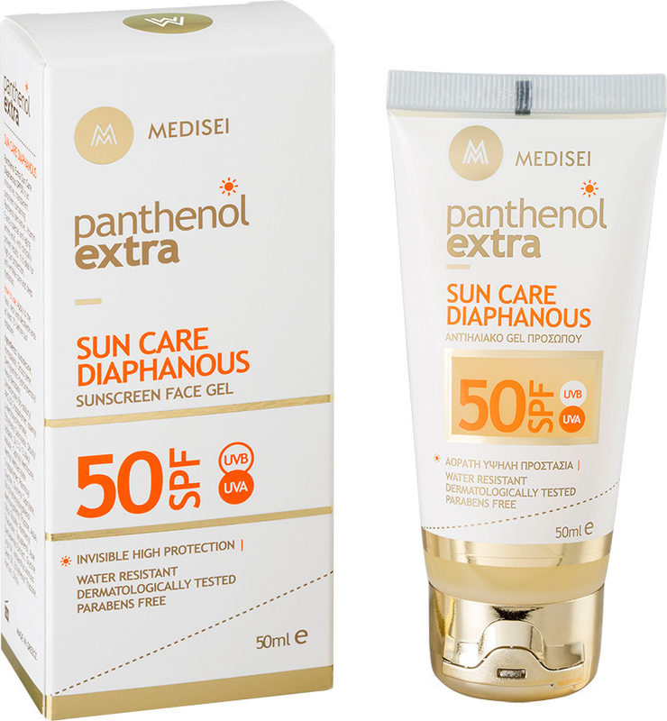 Panthenol extra sun care diaphanous sunscreen face gel SPF50 50ml-null
