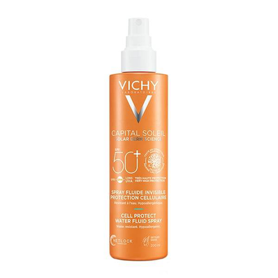 Vichy capital soleil cell protect water fluid SPF50 spray 200ml, , medium