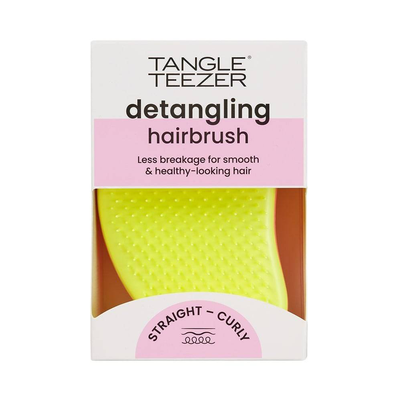 Tangle teezer original detangling yellow/coral, hair brush, , medium-null