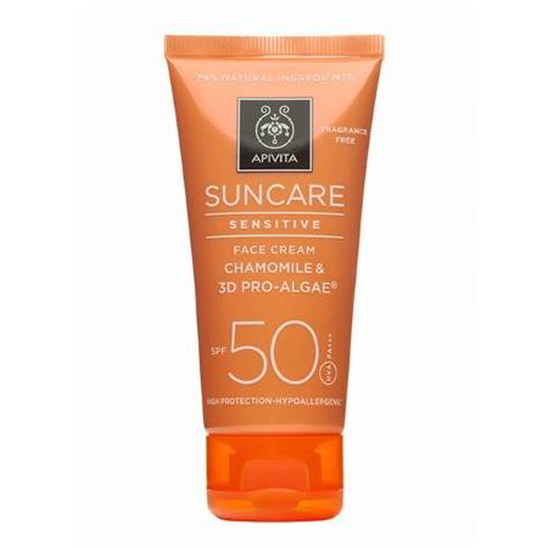 Apivita suncare sensitive face cream SPF50 x 50ml * image number null