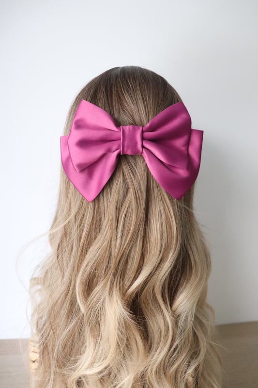 Alumea medium hair bow clip, , medium-null