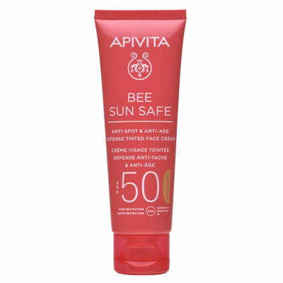Apivita bee sun safe &alpha;&nu;&tau;&eta;&lambda;&iota;&alpha;&kappa;ή &kappa;&rho;έ&mu;&alpha; &pi;&rho;&omicron;&sigma;ώ&pi;&omicron;&upsilon; &kappa;&alpha;&tau;ά &tau;&omega;&nu; &pi;&alpha;&nu;ά&delta;&omega;&nu; & &rho;&upsilon;&tau;ί&delta;&omega;&nu; &mu;&epsilon; &chi;&rho;ώ&mu;&alpha; SPF50 golden 50 ml, , medium