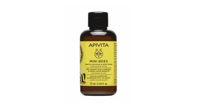 Apivita mini bees Gentle kids hair & body wash with calendula & honey 75ml - travel size, , medium