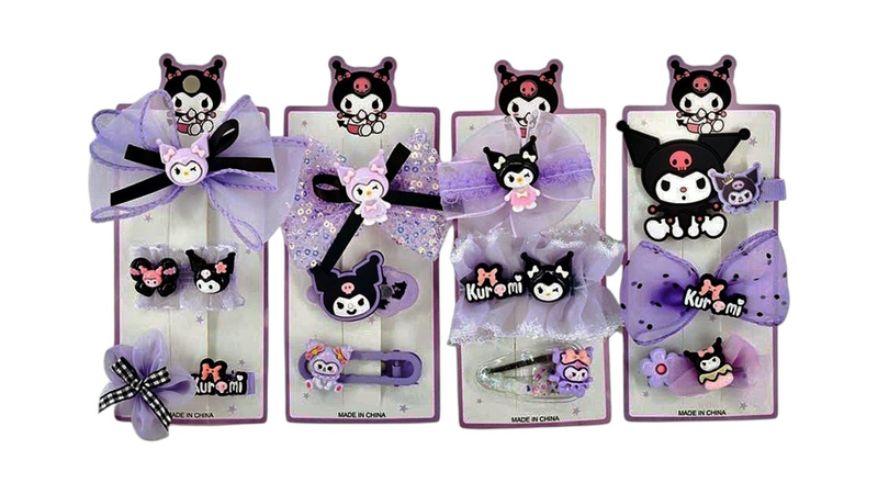 Kuromi hair accessories &ndash; cute kawaii bows, clips & hair ties, , medium-null