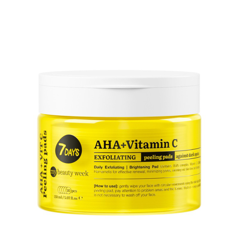 Product image: Exfoliating peeling pads aha+vitamin c - 50pcs-null