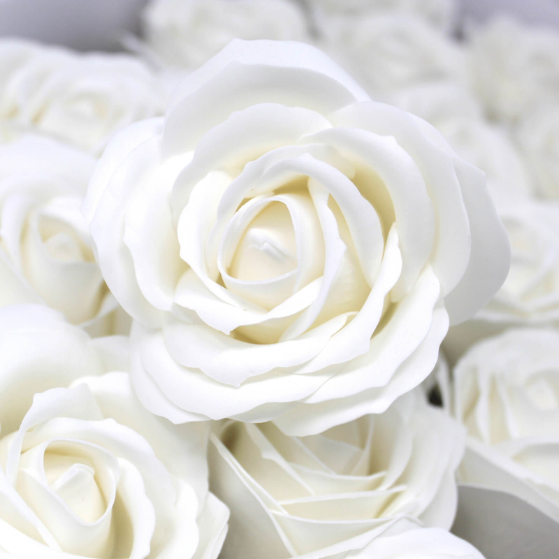 Product image: Soap flower lrg rose - white, , medium-null
