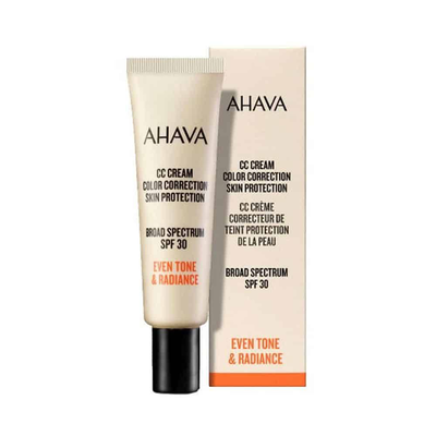 Ahava cc cream color correction skin protection broad spectrum SPF30 30ml, , medium