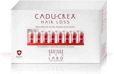 Labo cadu- crex serious hair loss man, helps reduce hair loss& promotes hair growth 20vials