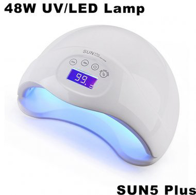 Sun5 plus 48w led uv professional nail lamp with 3 timer setting, , medium-null