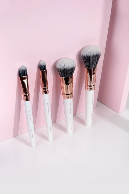 Product image: White & gold travel makeup brush set, , medium-null
